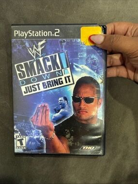 Sony PlayStation 2 WWF SmackDown Just Bring It - Blue Cover